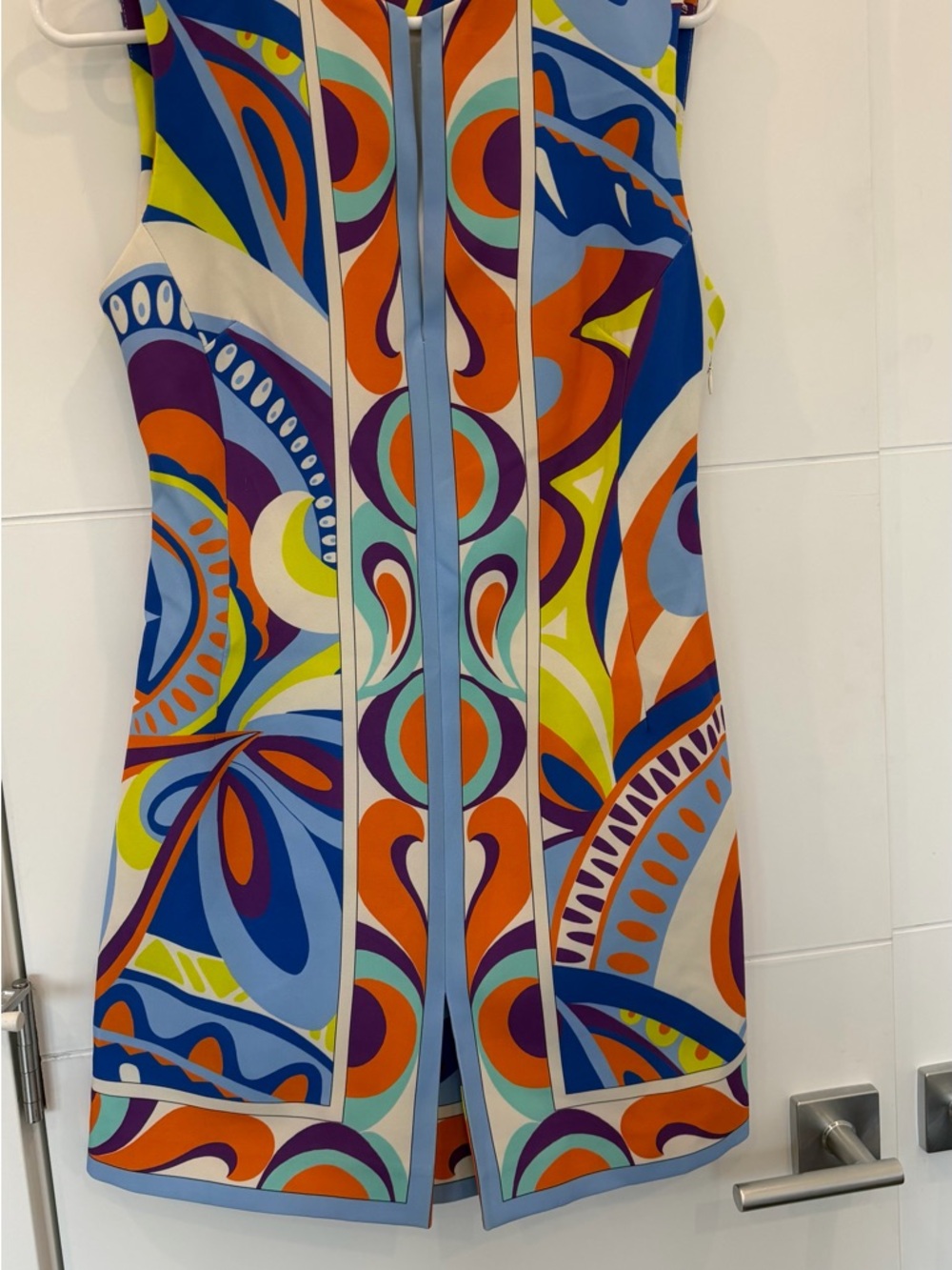 Zara Vibrant Graphic Mini Dress — Blue, Orange, Purple, Yellow